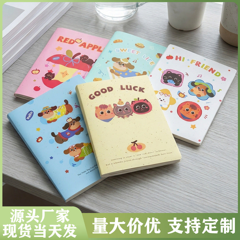 A4 Cartoon Cat Document Organizer with 40 Clear Pockets for Students