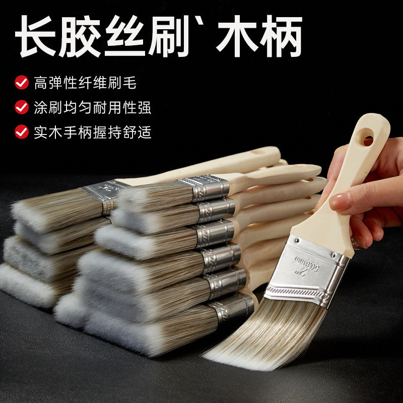 Acrylic Paint Brush Set for DIY Home Painting, 5-Piece Angled and Flat Brushes