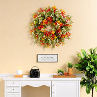 Autumn Eucalyptus and Gypsophila Wreath for Front Door Decor