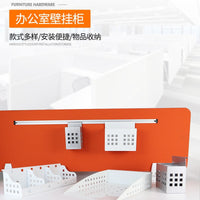 Desk Partition Hanging Organizer for Office Supplies - Metal Pen Holder and Storage Box