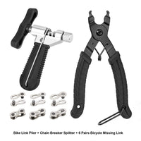 Bicycle Chain Repair Tool Kit with Caliper, Breaker, and Master Link Pliers for Mountain Bikes