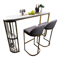Nordic Slate Bar Table Dining Table with Chairs for Home Kitchen Living Room
