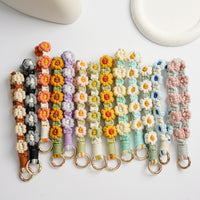 Hand-Woven Daisy Phone Lanyard with Camera Strap