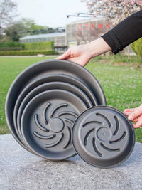 Breathable Resin Plant Pot Saucer with Drainage, Round Base for Potted Plants, Prevents Root Rot