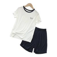 Kids' Summer Short Sleeve Pajama Set for Boys, Casual Homewear with Shorts