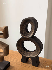 Abstract Art Wooden Sculpture for Living Room and Desktop Decor