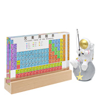 Periodic Table of Elements Display with Astronaut Figurine - Educational Science Gift for Home and Office