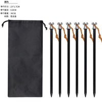 Deluxe Aluminum Alloy Tent Stakes 23cm for Outdoor Camping Canopy Windproof Reinforcement with Rope
