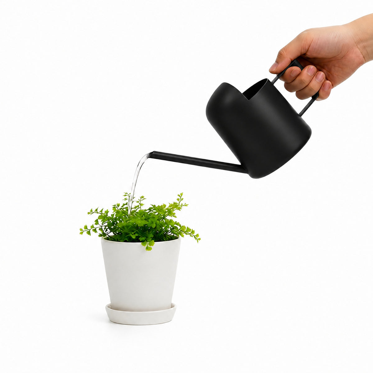 Stainless Steel Long Spout Watering Can for Indoor Plants, 300ML Mini Garden Watering Pot
