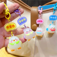 UV Color-Changing Parrot Couple Keychain Set for Bags and Accessories
