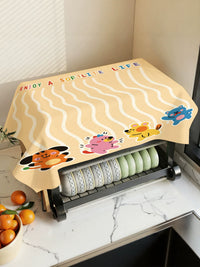 Cartoon Dust Cover for Kitchen Appliances and Storage Racks