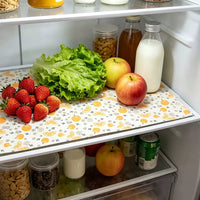 Refrigerator Liner Mats - Absorbent, Moisture-proof, Non-slip, Cuttable Shelf Liners for Kitchen Cabinets & Tables