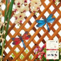 Outdoor Garden Simulation Dragonfly Wall Decor Metal Insect Ornament for Yard Lawn Water Feature