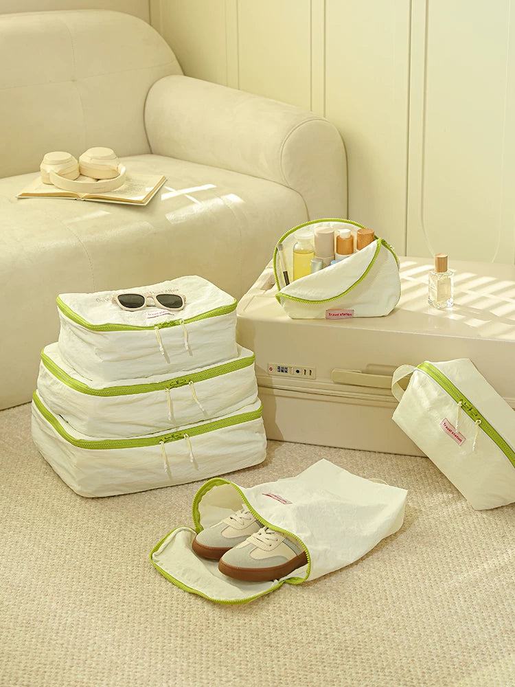 Travel Storage Bags for Underwear and Clothing, Compression Packing Cubes for Luggage Organization