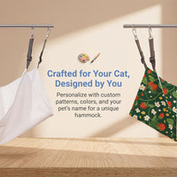 Adjustable Canvas Mesh Cat Hammock Bed for Small Pets