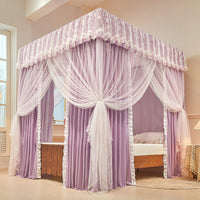 Blackout Bed Canopy with Mosquito Net and Frame for Bedroom