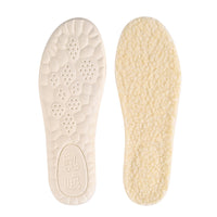 Winter Lambswool Latex Insoles for Boots - Thickened, Warm, Elastic, Shock-Absorbing, Breathable & Antibacterial
