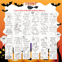 Halloween DIY Coloring Bookmarks for Kids, Trick or Treat Craft Activity