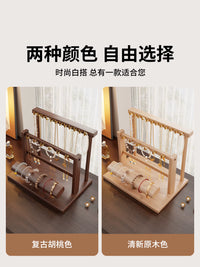 Wooden Jewelry Display Stand for Bracelets, Necklaces, Watches, and Keys - Entryway Organizer