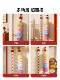 Door Back Hat Rack Wall Mounted No-Drill Scarf Organizer with 8/16 Hooks