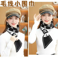 Winter Warm Knitted Neck Scarf Double-Sided Fashion Collar Shawl