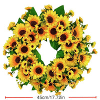 Artificial Sunflower Wreath for Door and Window Decor