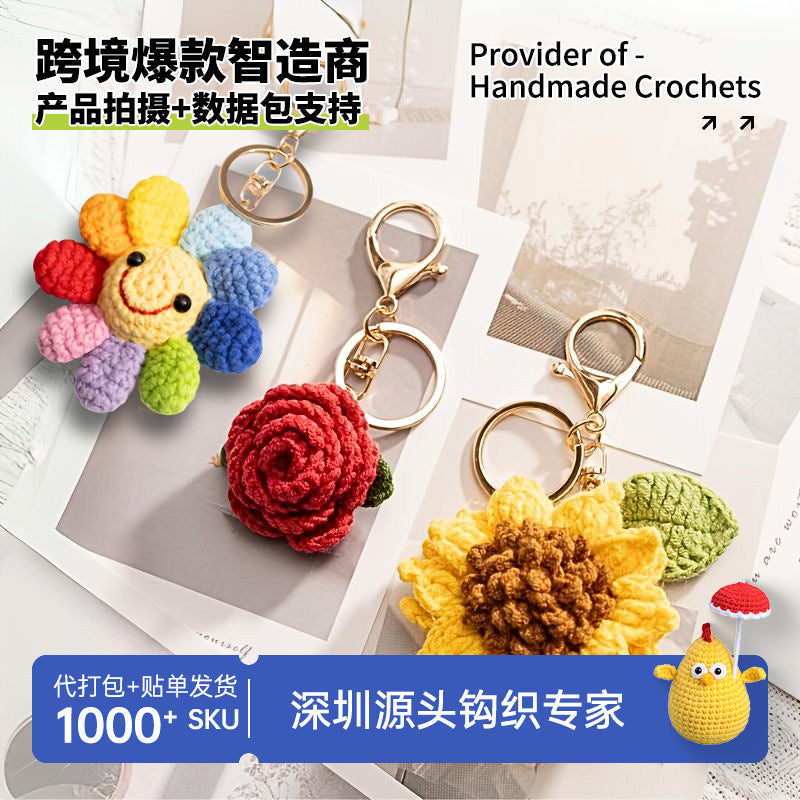 Handmade Knitted Cartoon Keychain Bag Charm