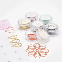 Teardrop Paper Clips, Rose Gold Metal Bookmark Clips, Creative Office & School Supplies