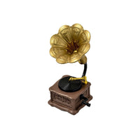 Dollhouse Miniature Retro Phonograph Record Player Vintage Decor Ornament