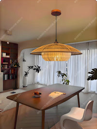 Chinese Style Wood Pendant Light for Dining Room and Teahouse