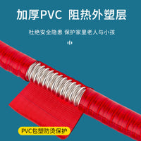 304 Stainless Steel Corrugated Water Heater Inlet Hose, 4-Point Metal Explosion-Proof Hot/Cold Water Pipe for Home Use