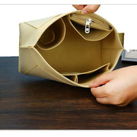 Felt Handbag Organizer Insert, Thickened Large Capacity Cosmetic Storage Liner for Dumpling Bags