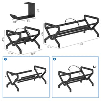 Creative Household Desktop Metal Vinyl Record Storage Rack Large Capacity Iron Art Display Shelf