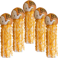 Halloween Paper Lanterns with Tassels - Witch, Cat Eye, Skeleton, Pumpkin Designs (Set of 5)