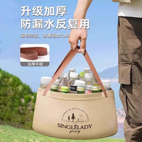 Portable Folding Basin for Outdoor Travel, Laundry, Foot Soaking, and Washing Vegetables
