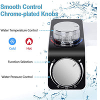 Non-Electric Bidet Toilet Seat Attachment with Dual Nozzles for Cold and Hot Water, Easy Installation