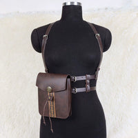 Medieval Viking Retro Cosplay Belt with Waist Bag for Motorcycle Riders