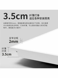 NVC Lighting Ultra-Thin LED Panel Light for Kitchen & Bathroom, Recessed Ceiling Fixture