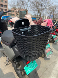 Electric Bicycle Rear Basket for Shopping, School Bags, and Cargo - Large Capacity
