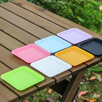 Colorful Square Plastic Plant Pot Saucer for Succulents and Small Plants