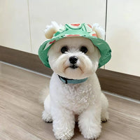 Pet Summer Sun Hat with Ear Holes for Dogs and Cats, Breathable Fisherman Cap