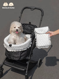 Pet Stroller Cooling Mat Set with Magnetic Anti-Scratch Edge Pad and Ice Silk Liner