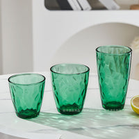 Nordic Creative Colored Glass Tumbler Set for Juice Milk Water, Diamond Pattern