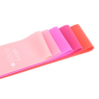 TPE Pink Resistance Bands Set for Yoga & Fitness