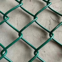 Dark Green PVC Coated Chain Link Fence for Outdoor Enclosures and Protection, 4mm Thick
