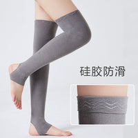 Unisex Thin Thermal Leg Warmers with Foot Stirrups for Knee and Calf Protection