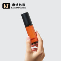 Vacuum Pump Bottle for Lotion and Spray, Refillable Travel Dispenser, Clear/Brown, 15ml, 30ml, 50ml
