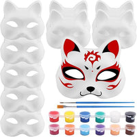 DIY Pulp Mask Blanks for Halloween & Cosplay - Cat, Fox, Opera Face Designs
