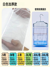 Bird Cage Seed Catcher Mesh Cover Universal Square Round Parrot Cage Net Guard Anti-Splash Skirt