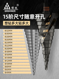 Green Forest Gold Standard Pagoda Drill Bit for Metal and Stainless Steel Drilling